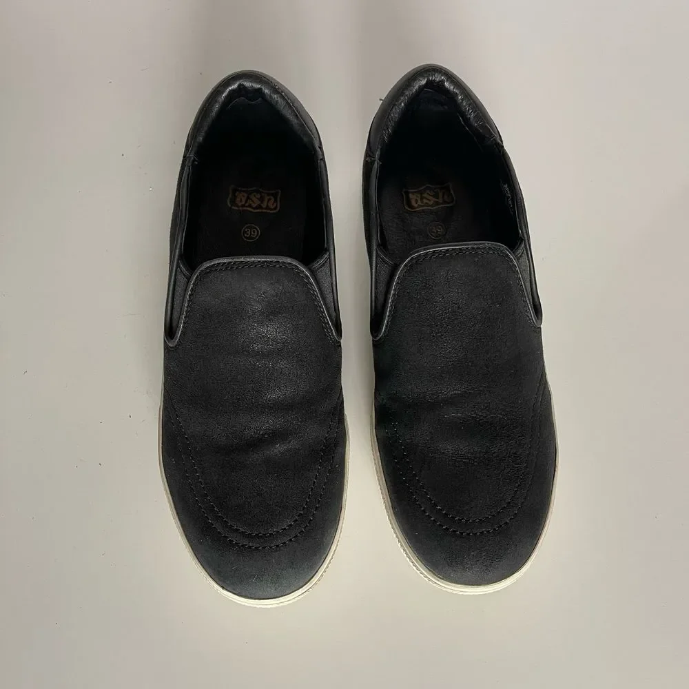 ASH Jungle Black Leather Platform Sneaker Sz 39/8